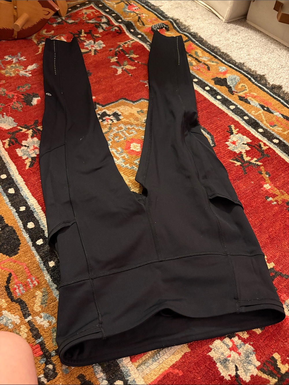 Lululemon fast and free high rise running leggings black sz 6